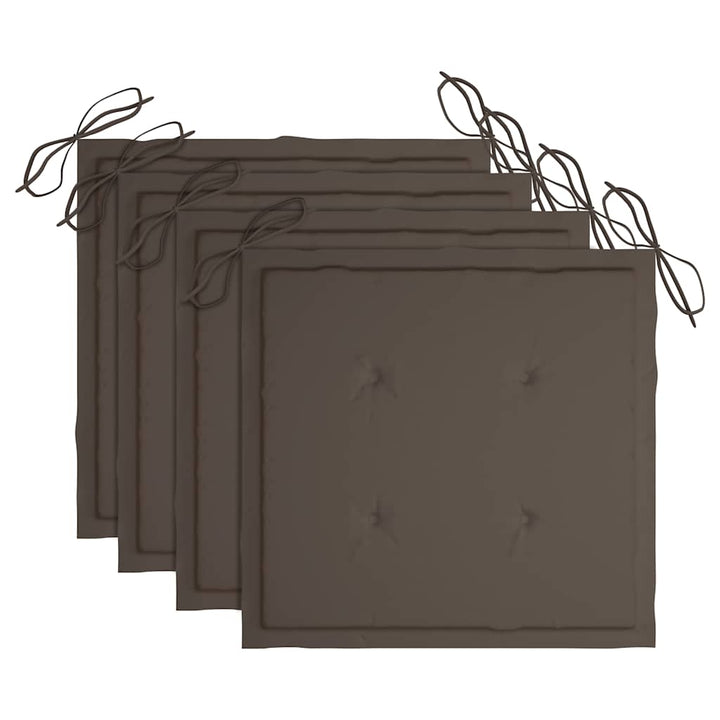 foldbare havestole 4 stk. med hynder massivt akacietræ