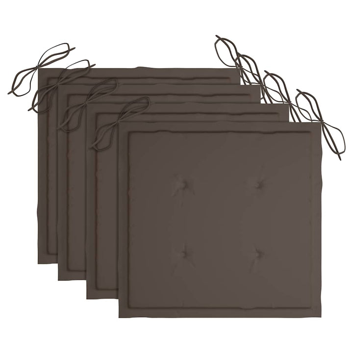 foldbare havestole 4 stk. med hynder massivt akacietræ
