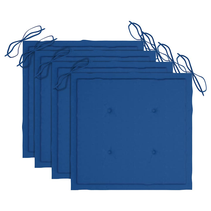 foldbare havestole 4 stk. med hynder massivt akacietræ