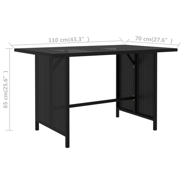 haveloungesæt 10 dele med hynder polyrattan sort