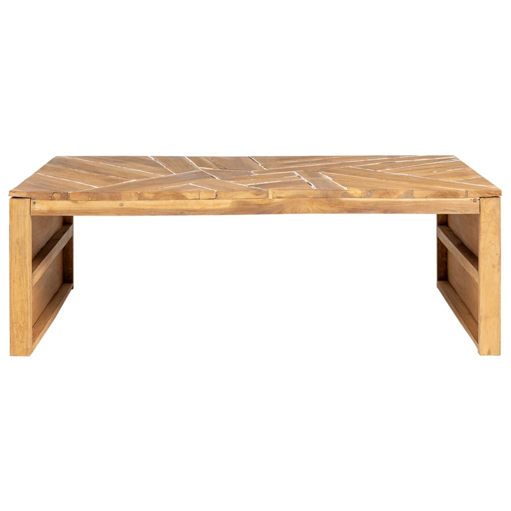 sofabord 110x35x38 cm teaktræ eroderet finish