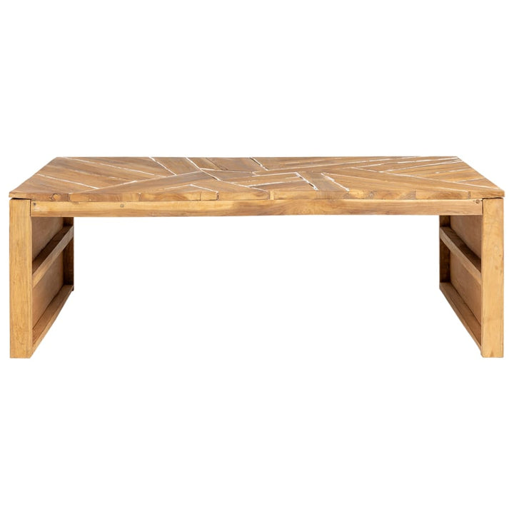 sofabord 110x35x38 cm teaktræ eroderet finish