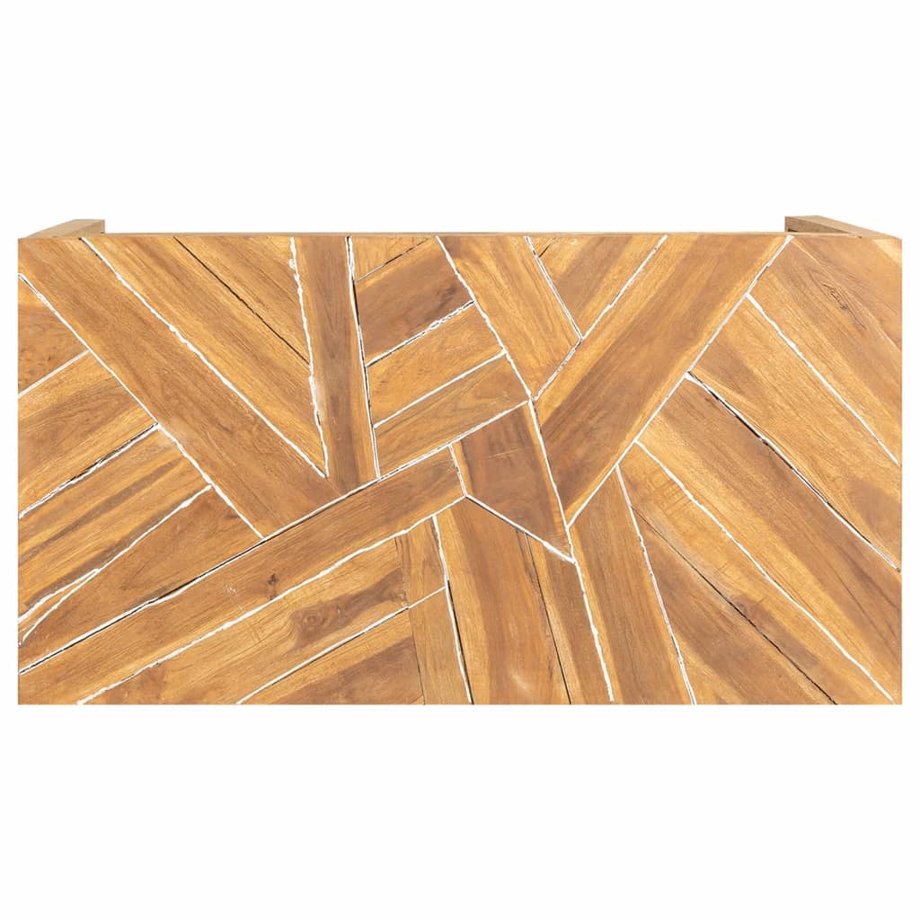 sofabord 110x35x38 cm teaktræ eroderet finish