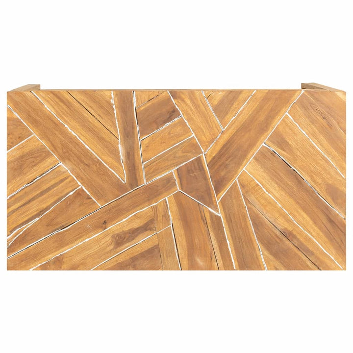 sofabord 110x35x38 cm teaktræ eroderet finish
