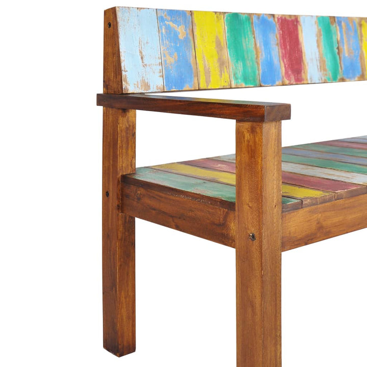 bænk 115 cm massivt genbrugstræ
