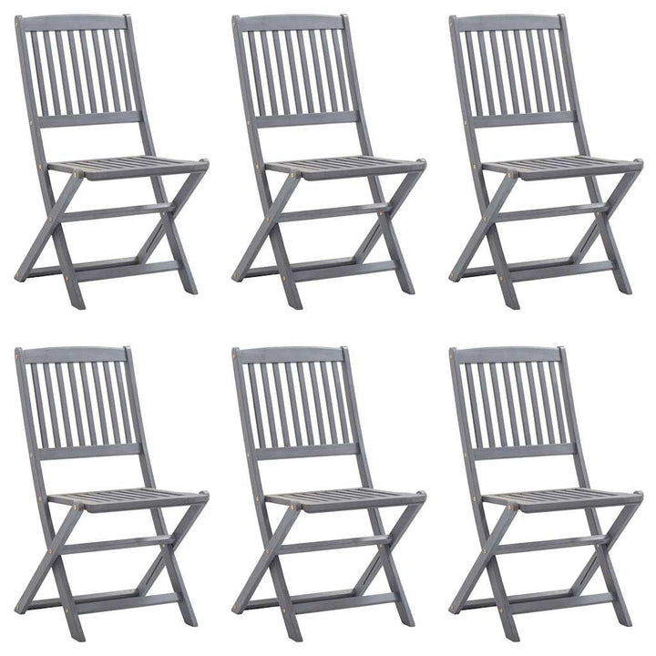 foldbare havestole 6 stk. massivt akacietræ