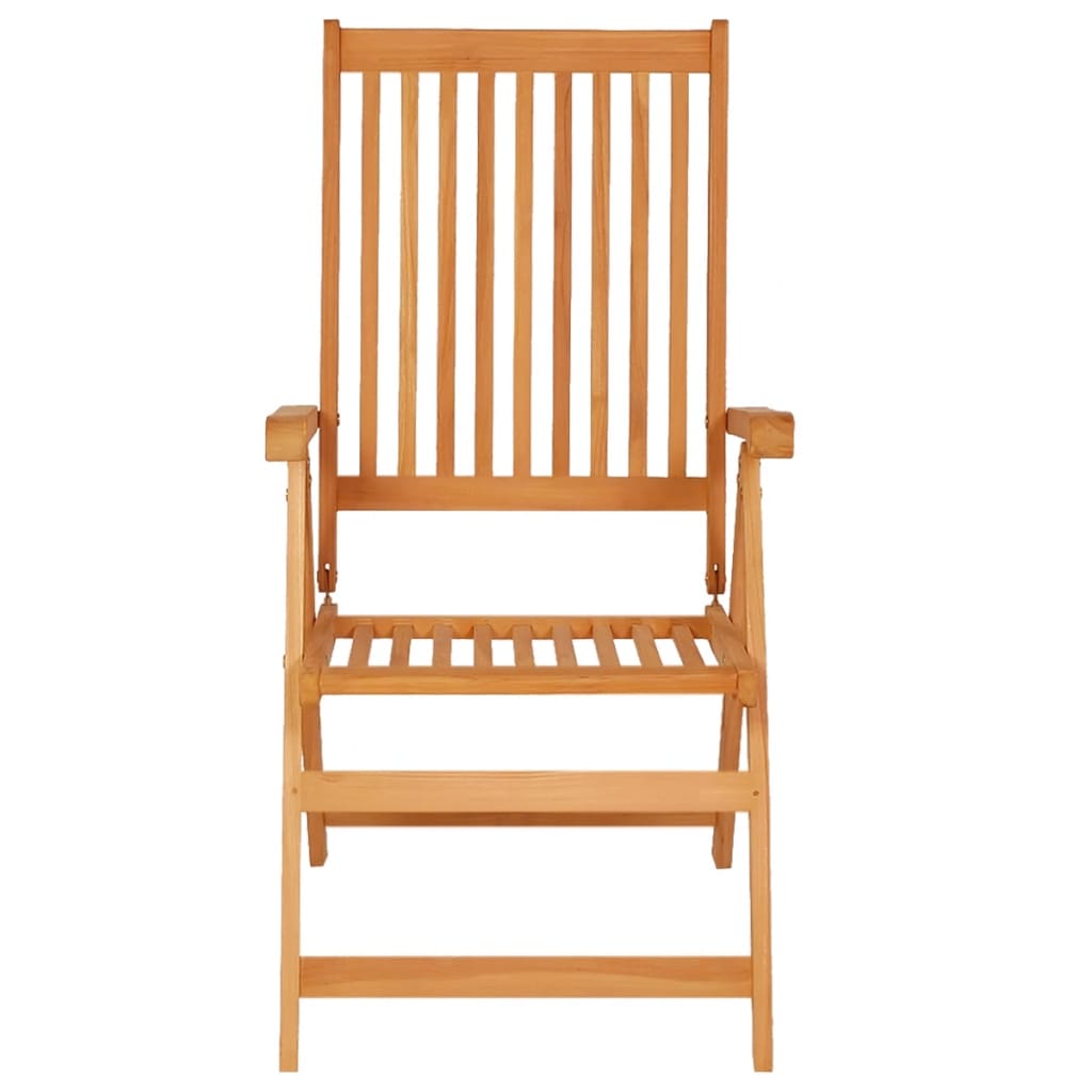 havestole 6 stk. med beige hynder massivt teaktræ