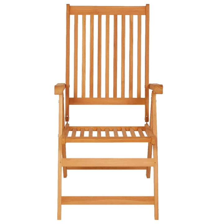 havestole 6 stk. med beige hynder massivt teaktræ
