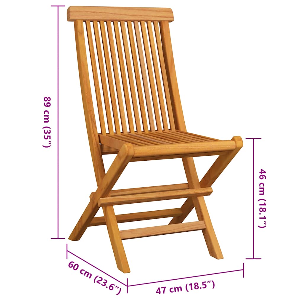 havestole med beige hynder 6 stk. massivt teaktræ