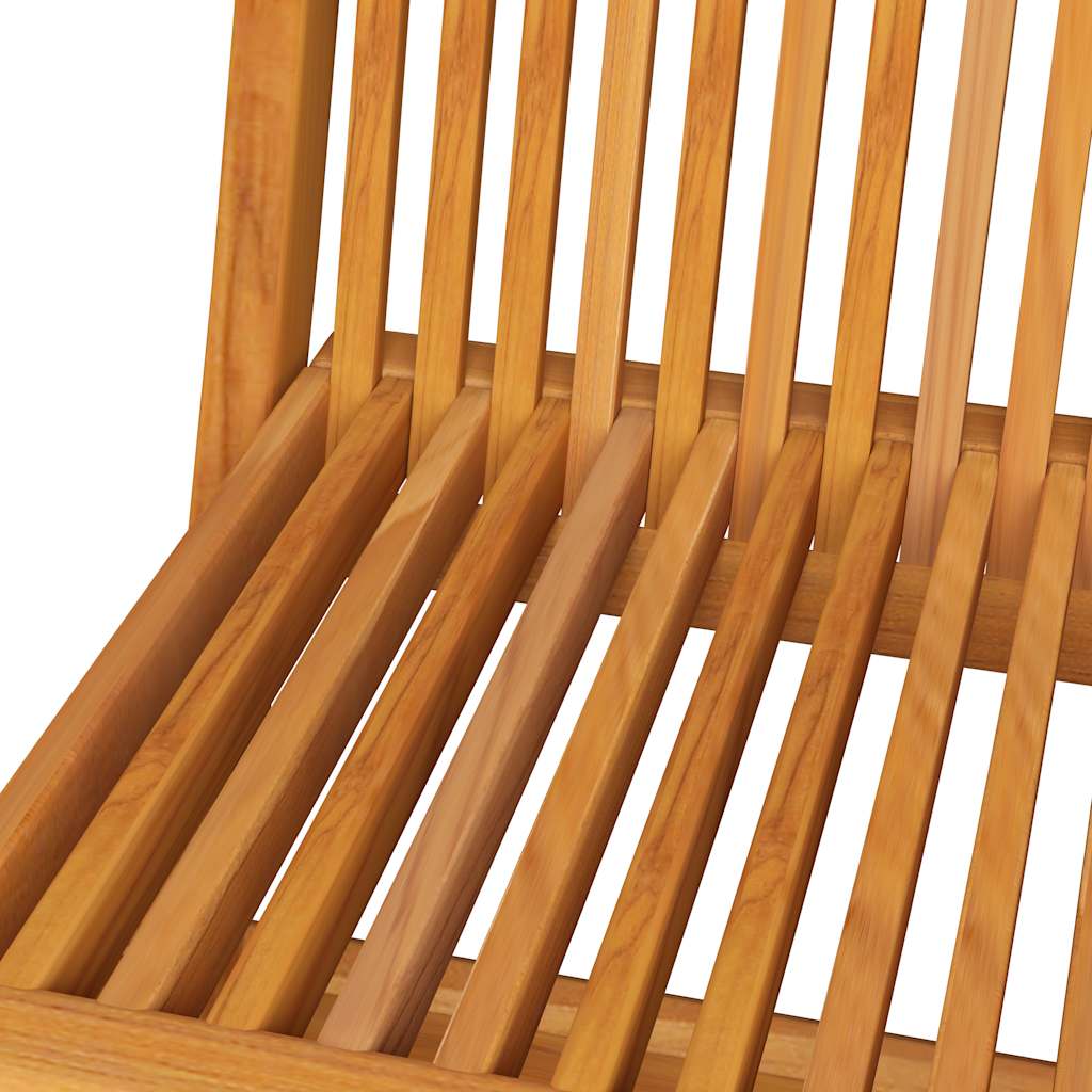 havestole med beige hynder 6 stk. massivt teaktræ