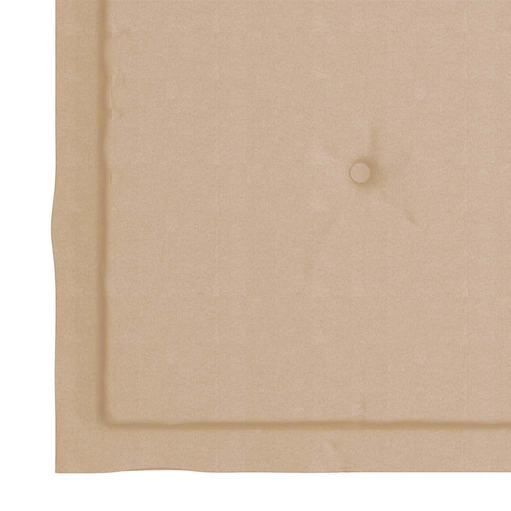 havestole med beige hynder 6 stk. massivt teaktræ