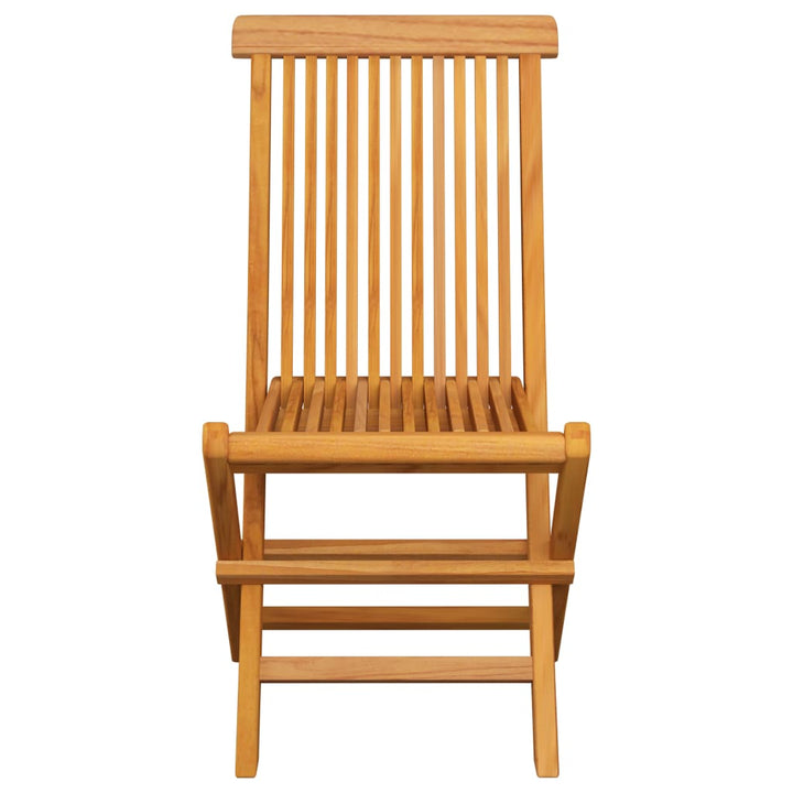 havestole med beige hynder 6 stk. massivt teaktræ
