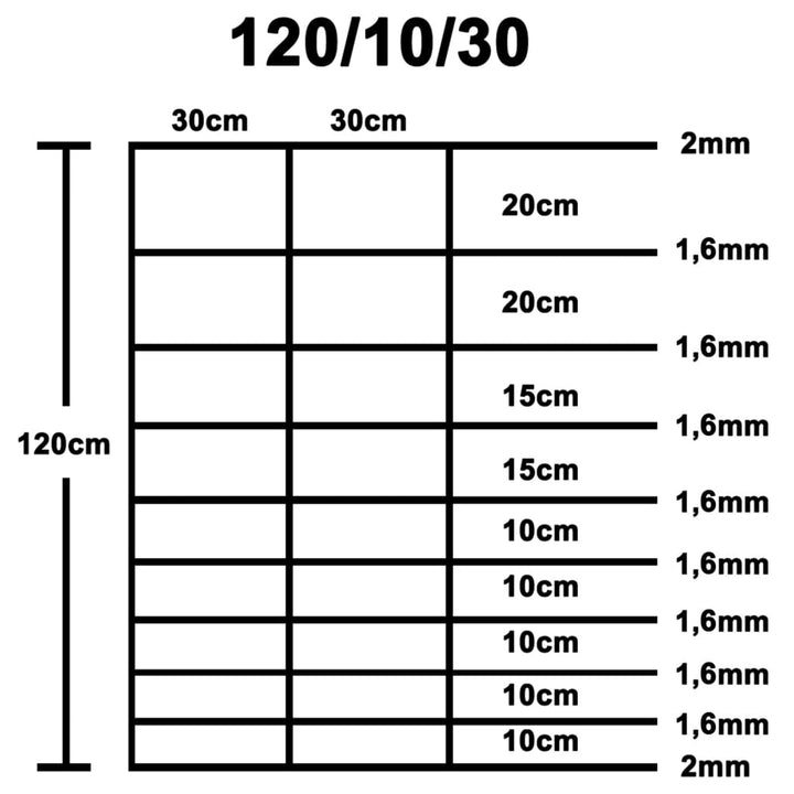 havehegn 50x1,2 m galvaniseret stål sølvfarvet