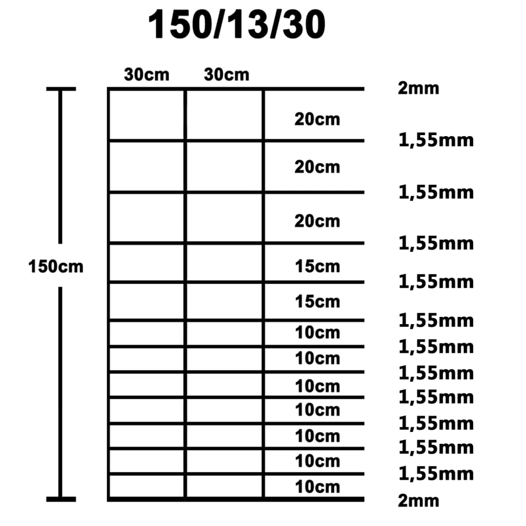 havehegn 50x1,5 m galvaniseret stål sølvfarvet