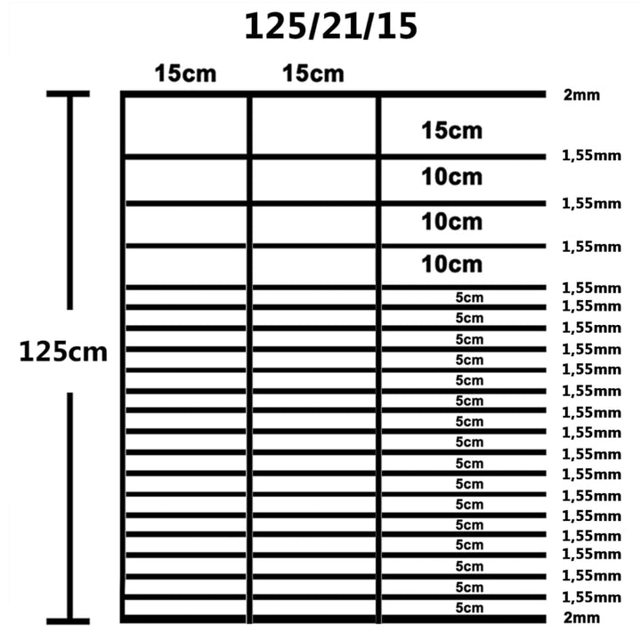 havehegn 50x1,25 m galvaniseret stål sølvfarvet