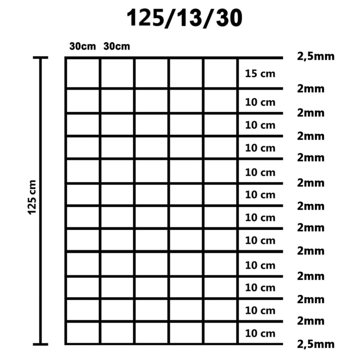 havehegn 50x1,25 m galvaniseret stål sølvfarvet