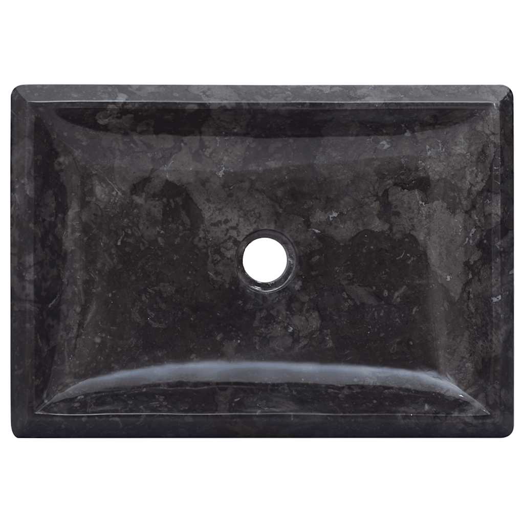 håndvask 50x35x10 cm marmor sort