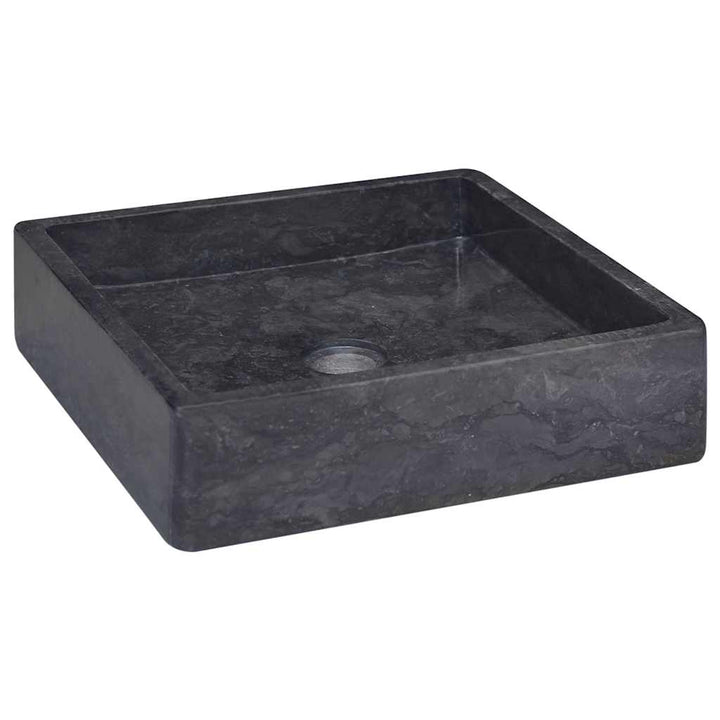 håndvask 40x40x10 cm marmor sort