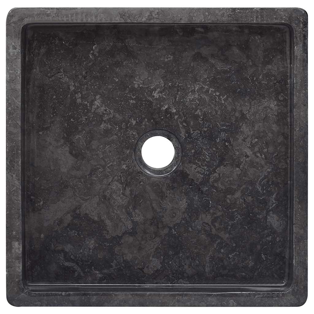 håndvask 40x40x10 cm marmor sort
