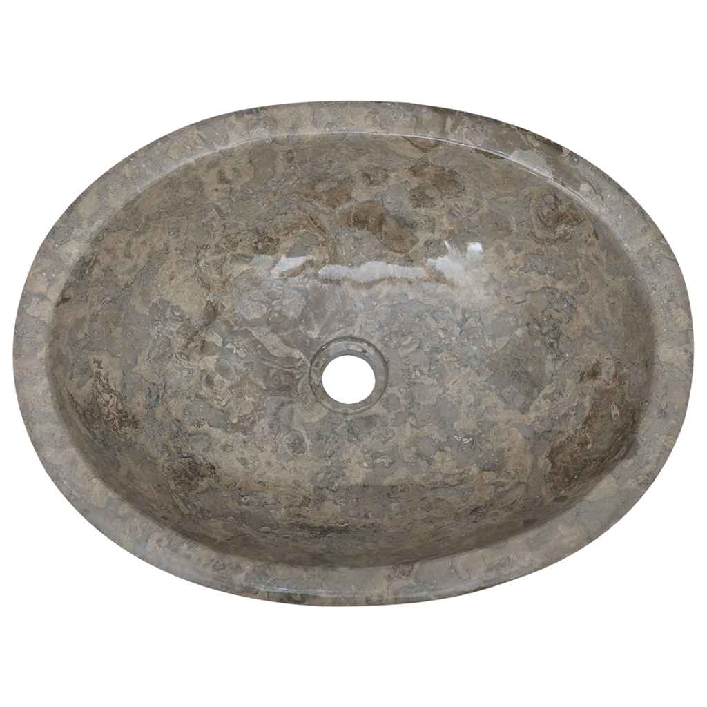 håndvask 53x40x15 cm marmor grå