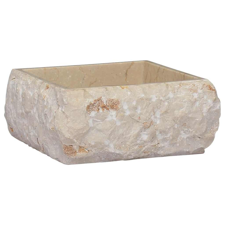 håndvask 30x30x13 cm marmor cremefarvet