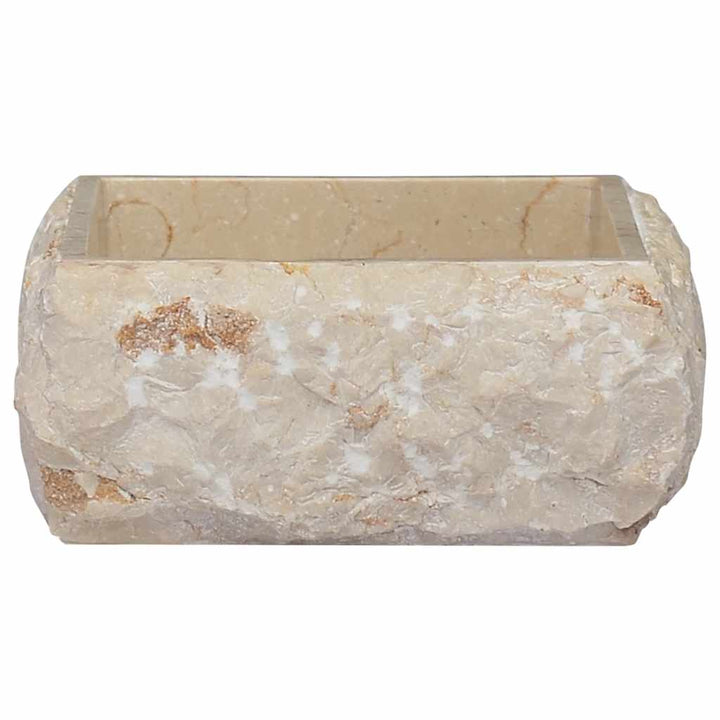 håndvask 30x30x13 cm marmor cremefarvet