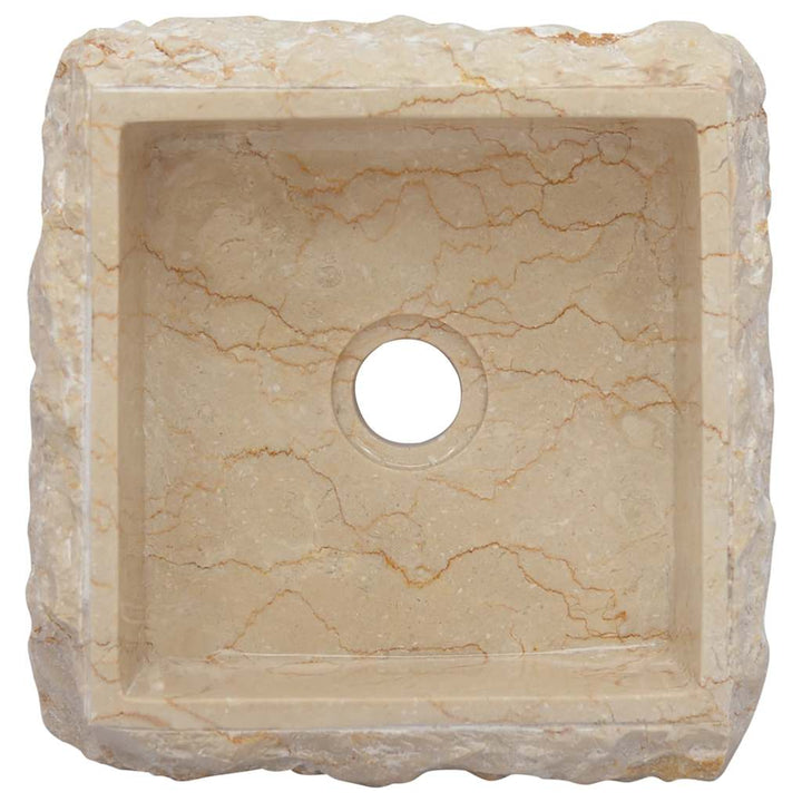 håndvask 30x30x13 cm marmor cremefarvet