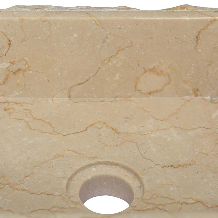 håndvask 30x30x13 cm marmor cremefarvet