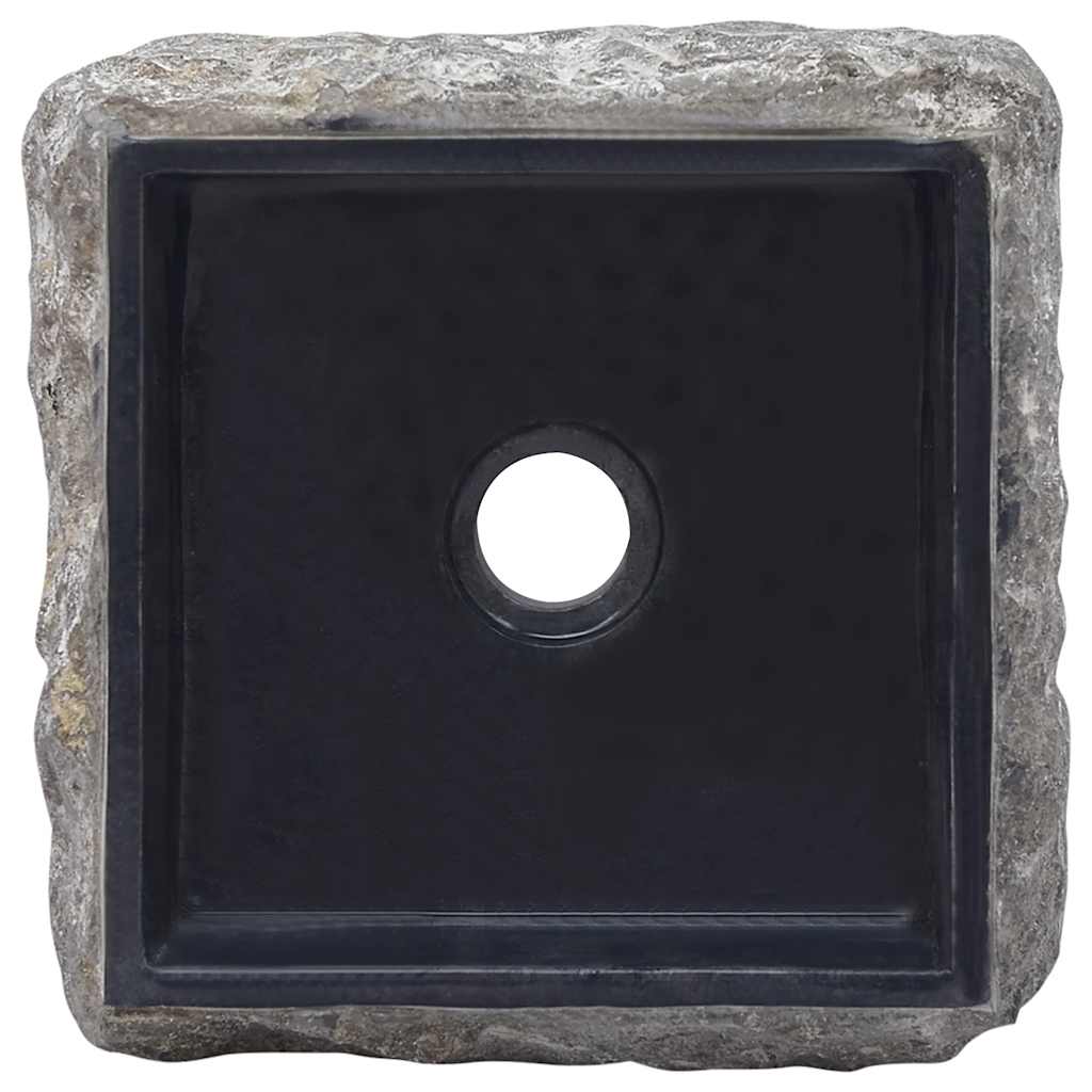 håndvask 30x30x13 cm marmor sort