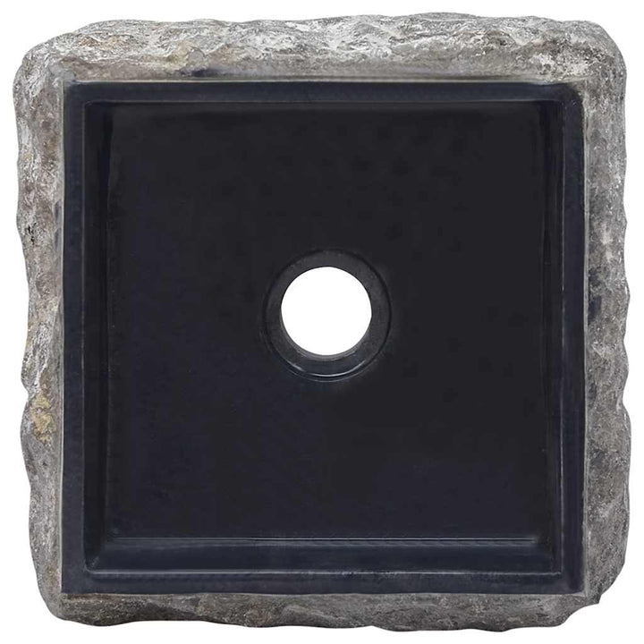 håndvask 30x30x13 cm marmor sort