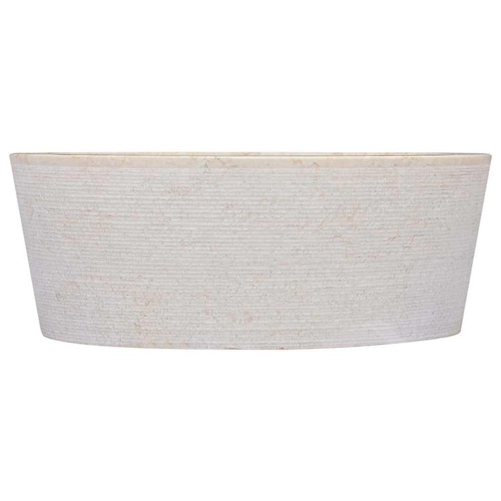 håndvask Ø40x15 cm marmor cremefarvet