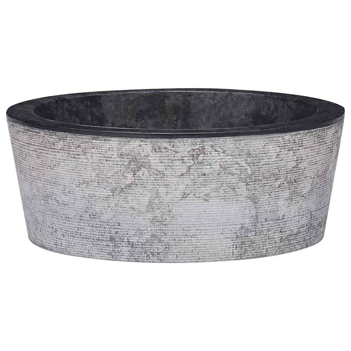 håndvask Ø40x15 cm marmor sort
