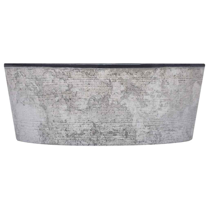 håndvask Ø40x15 cm marmor sort