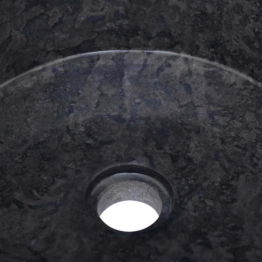 håndvask Ø40x15 cm marmor sort