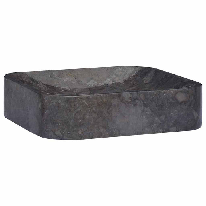 håndvask 40x40x10 cm marmor sort