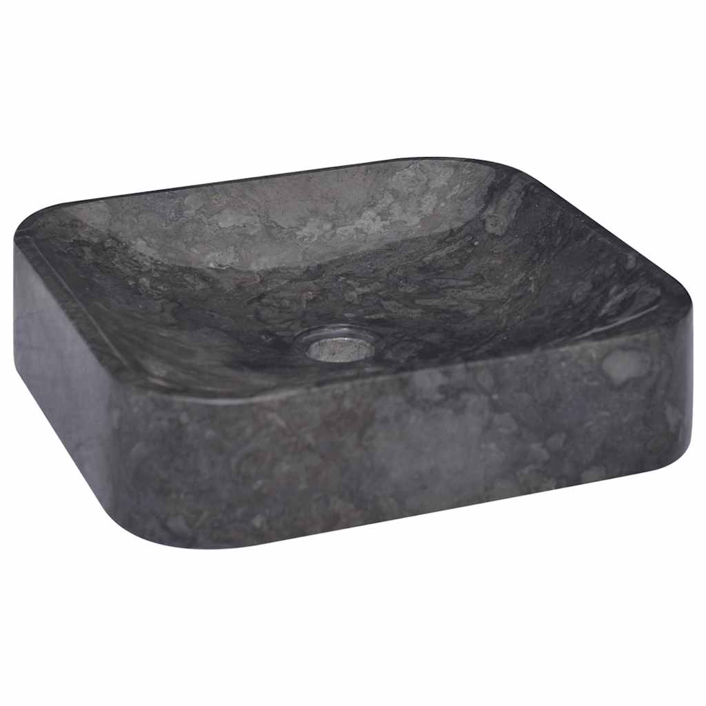 håndvask 40x40x10 cm marmor sort