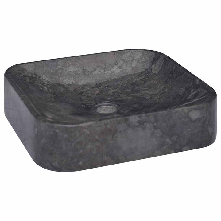 håndvask 40x40x10 cm marmor sort