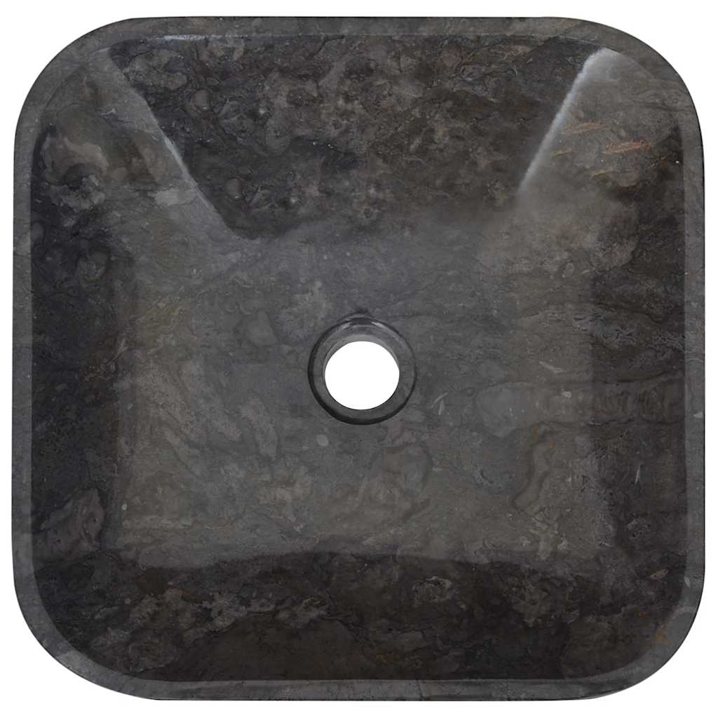 håndvask 40x40x10 cm marmor sort