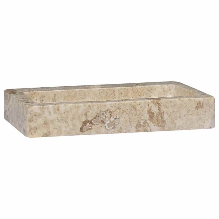 væghængt håndvask 38x24x6,5 cm marmor cremefarvet