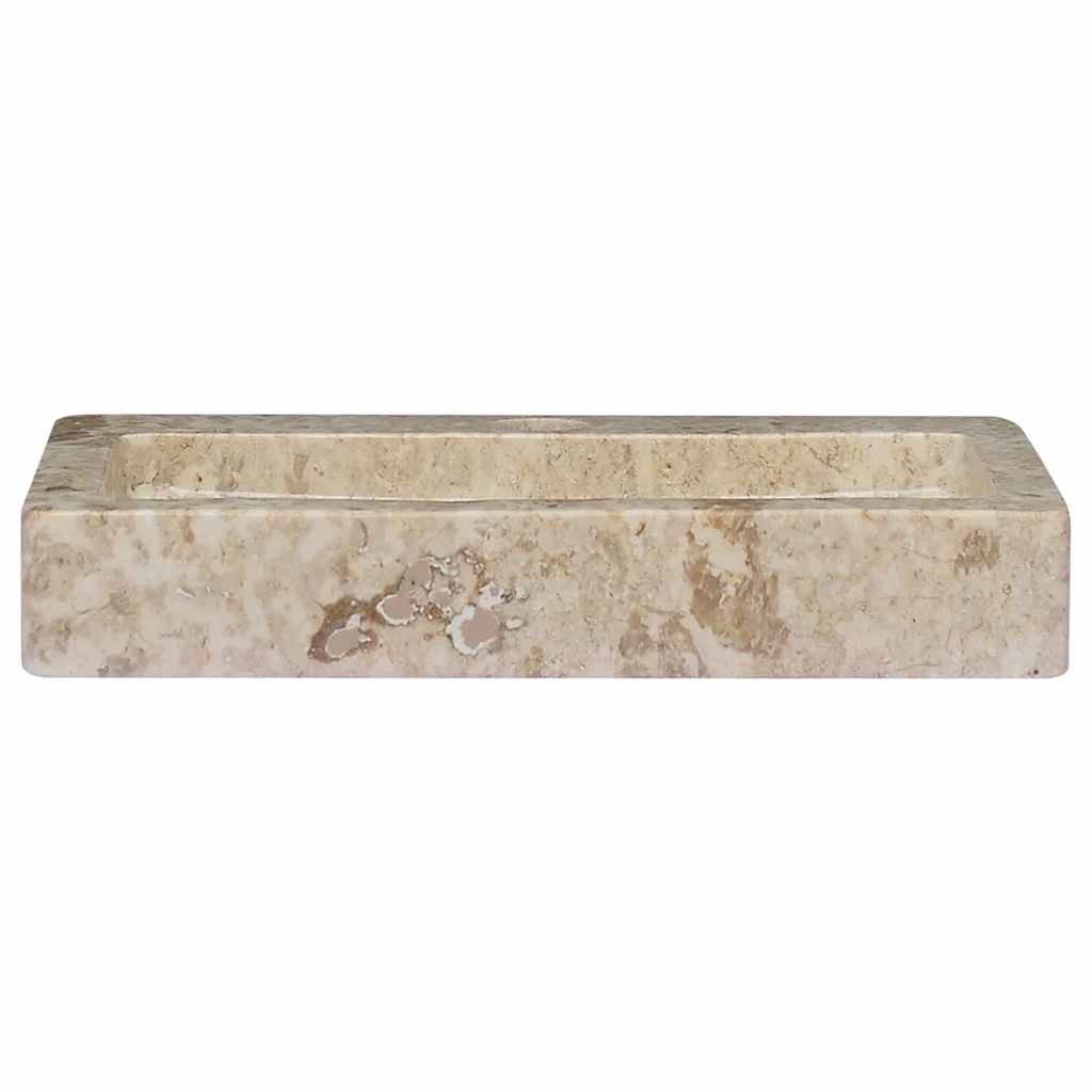 væghængt håndvask 38x24x6,5 cm marmor cremefarvet