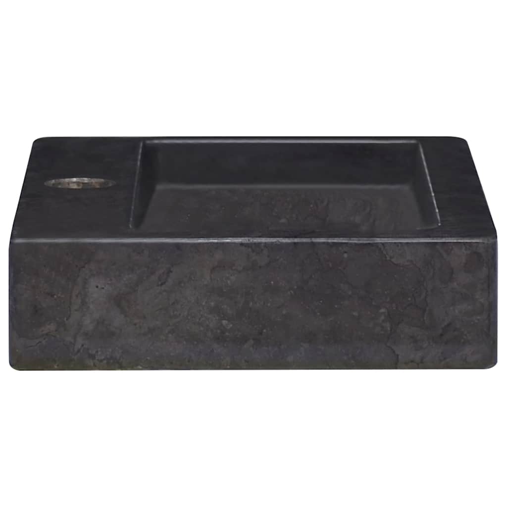væghængt håndvask 38x24x6,5 cm marmor sort