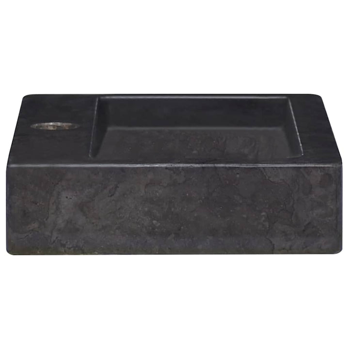 væghængt håndvask 38x24x6,5 cm marmor sort