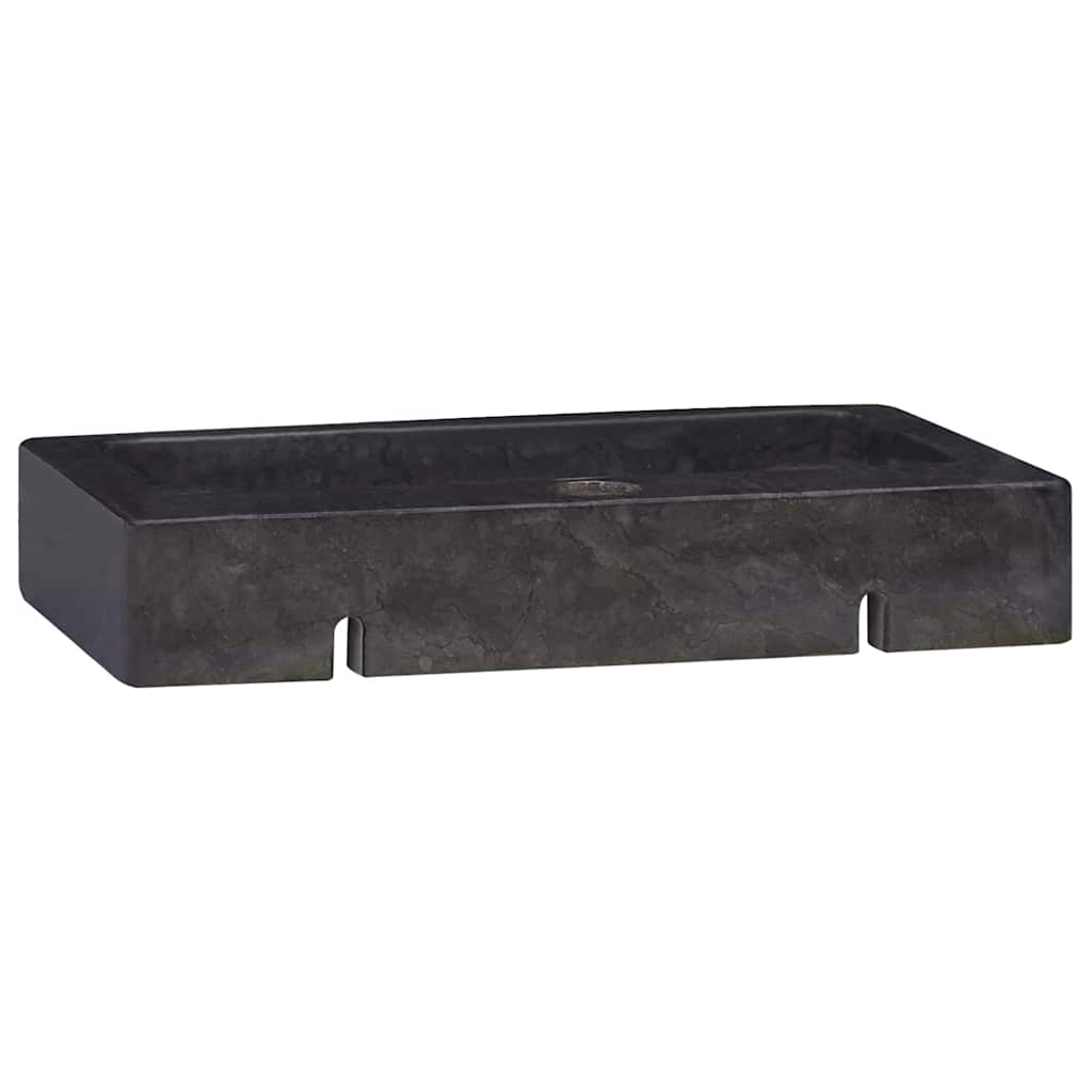væghængt håndvask 38x24x6,5 cm marmor sort