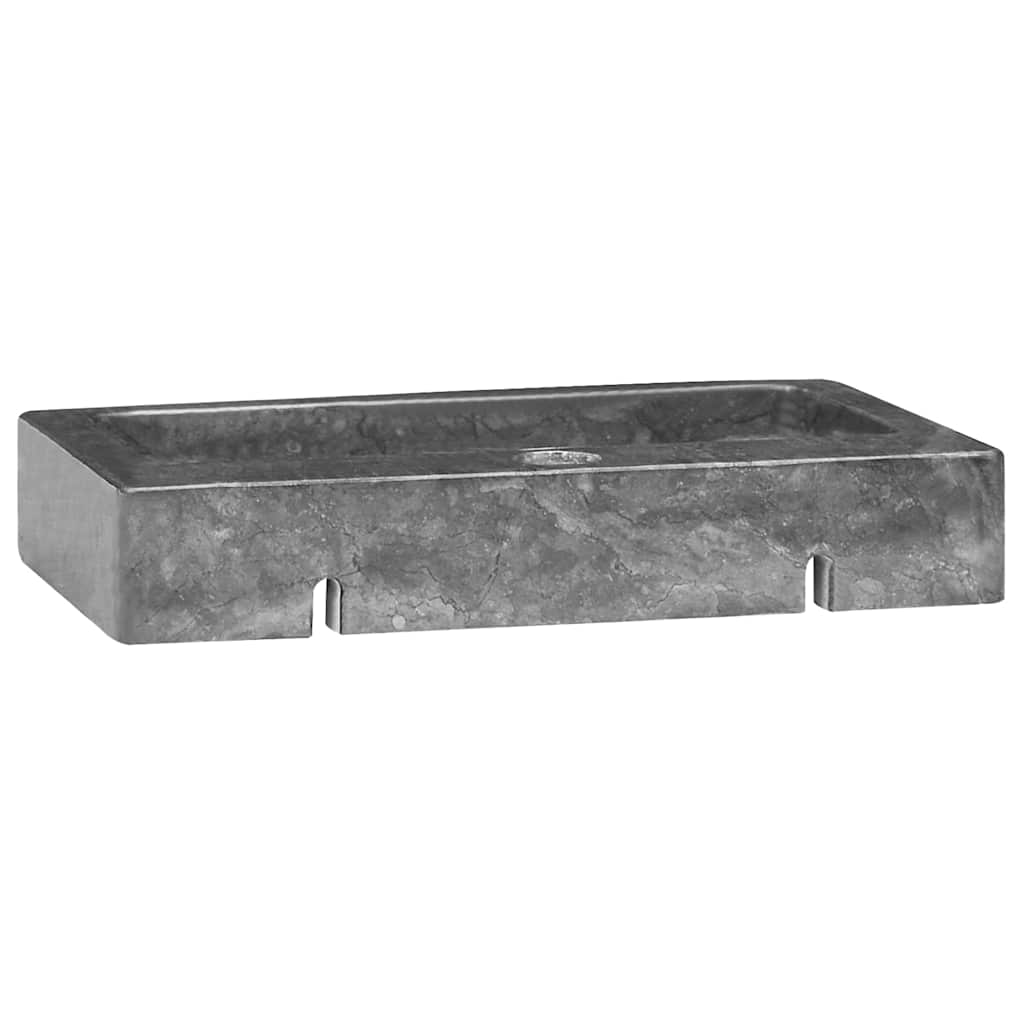 væghængt håndvask 38x24x6,5 cm marmor grå