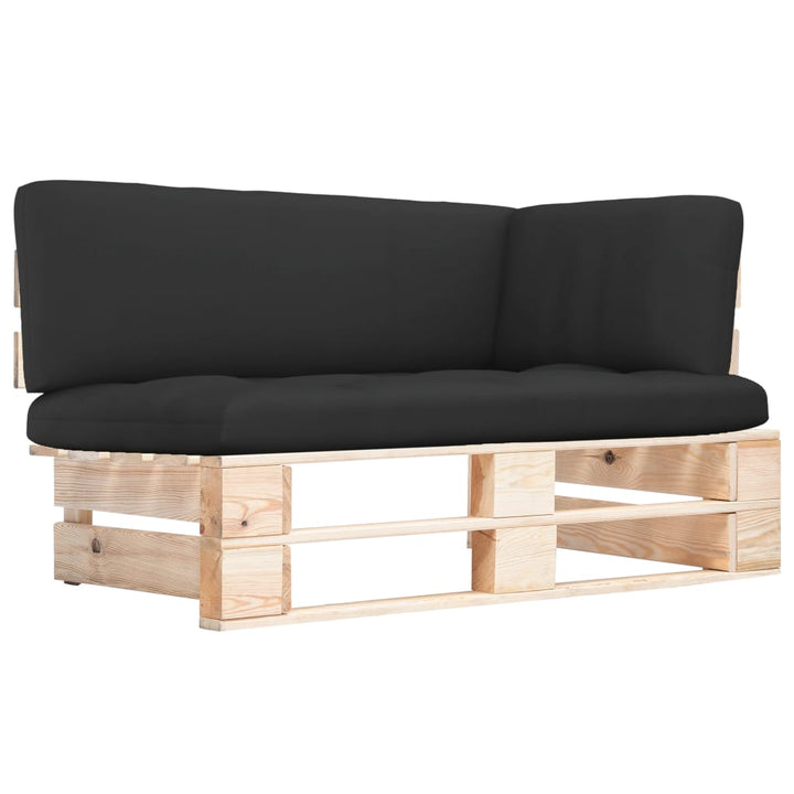 hjørnemodul til pallesofa imprægneret fyrretræ