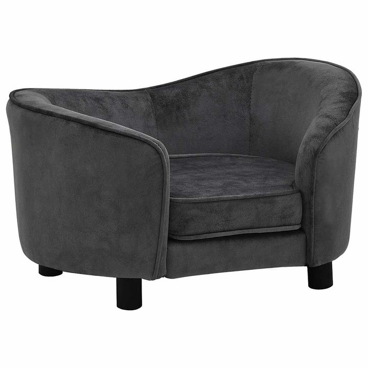 hundesofa 69x49x40 cm plys mørkegrå