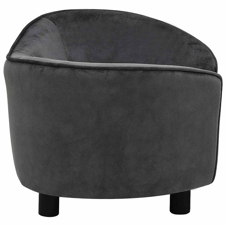 hundesofa 69x49x40 cm plys mørkegrå