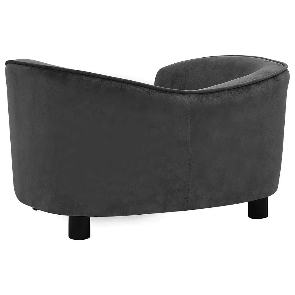 hundesofa 69x49x40 cm plys mørkegrå