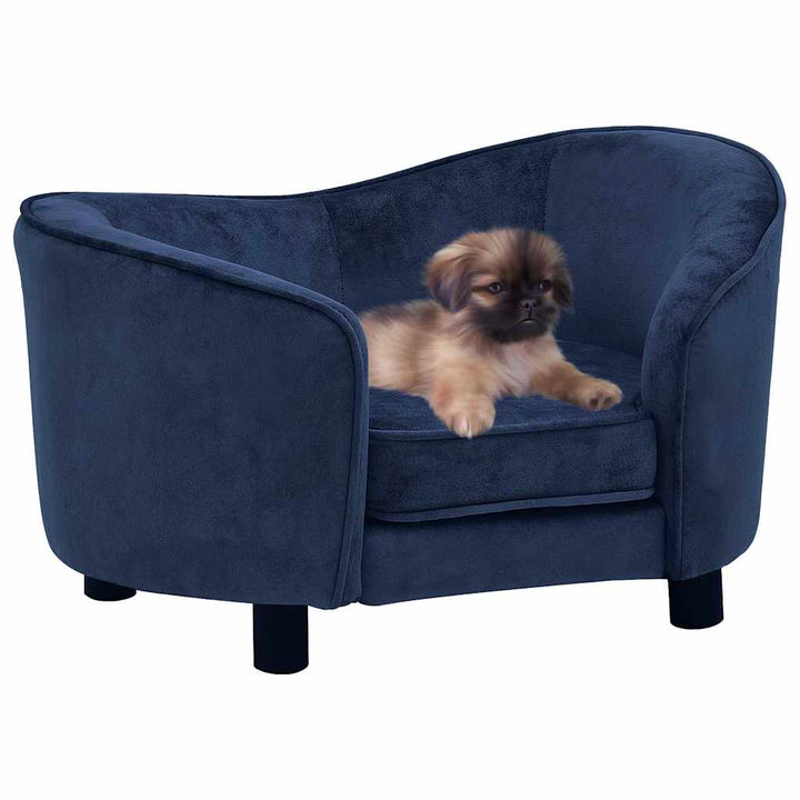 hundesofa 69x49x40 cm plys blå