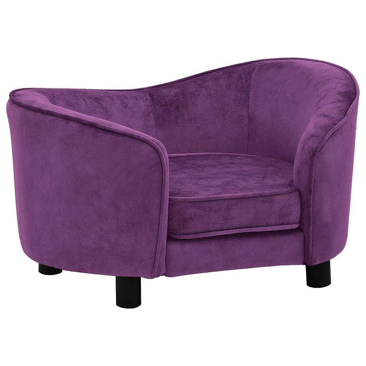 hundesofa 69x49x40 cm plys bordeauxfarvet
